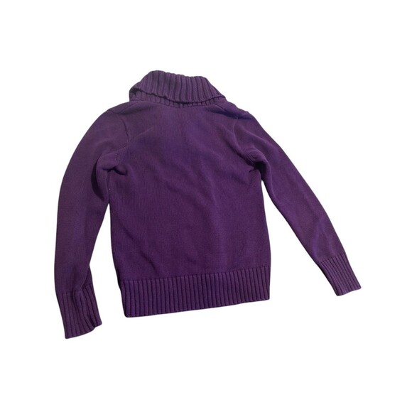 Lauren Ralph Lauren Green Label Purple Sweater With Toggle Sz Small 100% Cotton - Picture 2 of 7